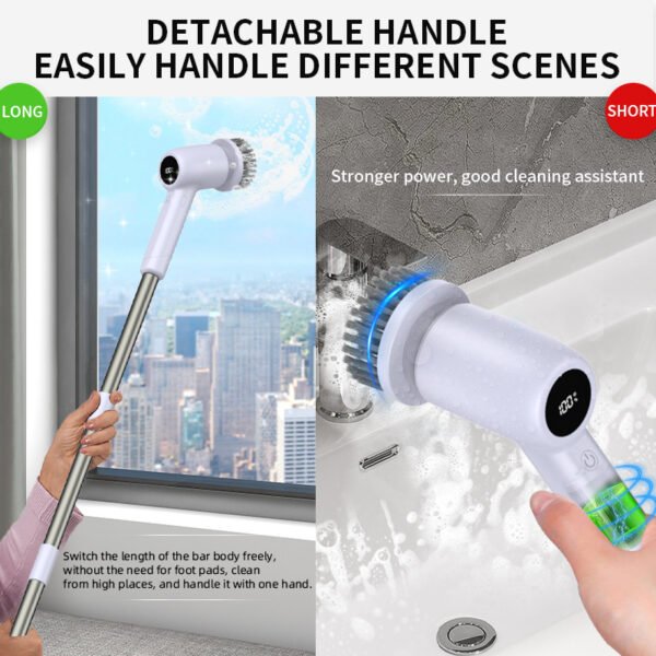 Long Pole Multifunctional Wireless Electric Cleaning Brush