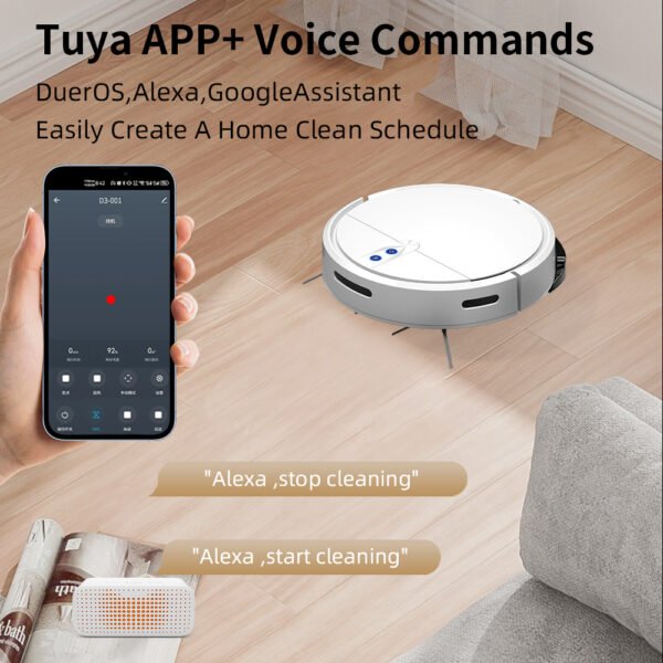 D3-001 Intelligent 3-in-1 Robot Vacuum and Mop