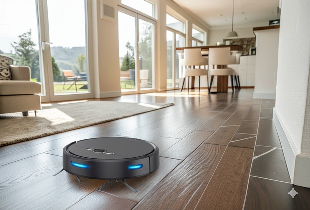 Robotic Vacuum Cleaner on Hard Floor